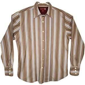 Guess Western Cowboy Shirt Size Large Retro Stripe Core Preppy Americana Y2K‎